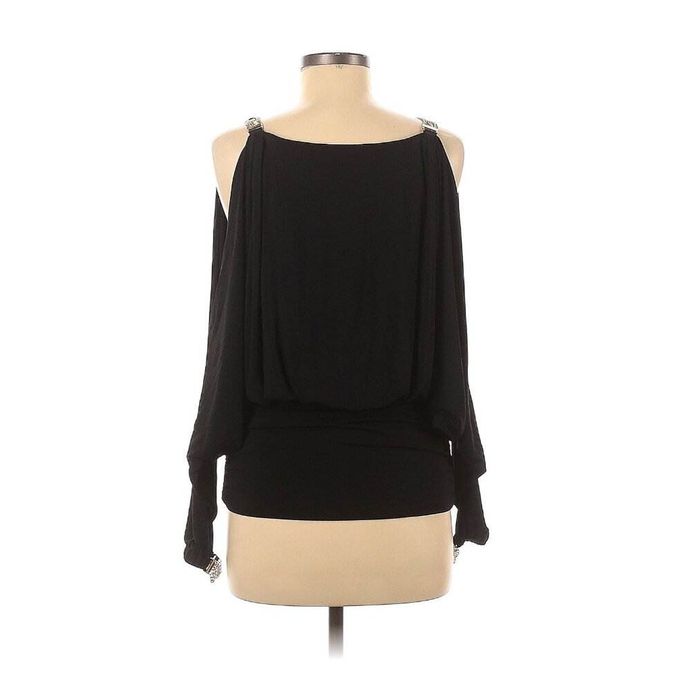 Boston Proper Black Dolman Cold Shoulder Dressy Top Blouse Shirt Evening Size XS
